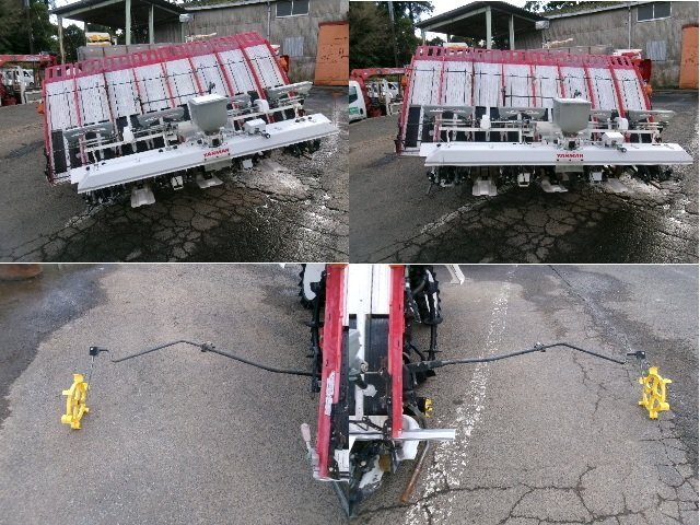 千葉 ヤンマー 8条植 田植機 RG8 ダブルタイヤ 361時間 ディーゼル 21馬力 ロータリ式 UFO ローター 施肥機 除草剤散布機 箱まき 中古品_画像7