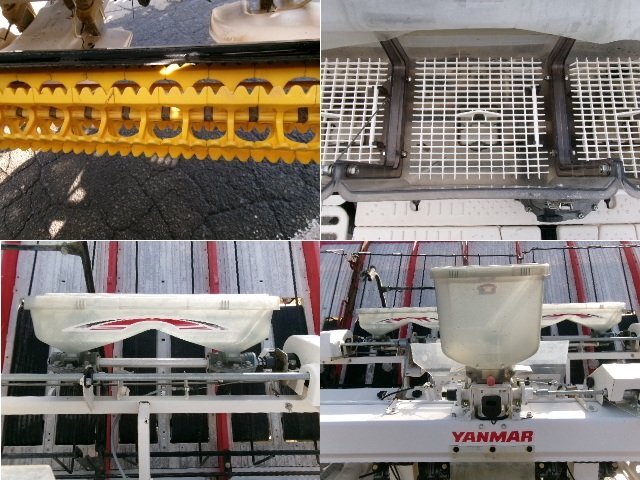 千葉 ヤンマー 8条植 田植機 RG8 ダブルタイヤ 361時間 ディーゼル 21馬力 ロータリ式 UFO ローター 施肥機 除草剤散布機 箱まき 中古品_画像5