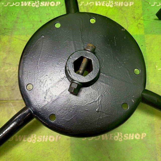 保留 福岡■ 田植機 用 補助車輪 セット 六角軸 鉄車輪 シャフト タイヤ 左右 部品 パーツ 田植え 鉄 補助 車輪 中古 ■14-_画像7