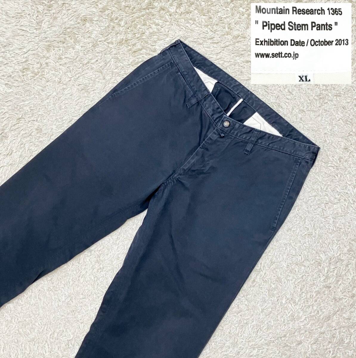 【大きいサイズXL★】Mountain Research チノパン トラウザーパンツ 黒◆Piped Stem Pants☆マウンテンリサーチ (10)_画像1