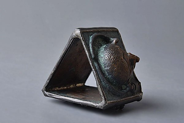 k291【和み】茶道具 珍品 イエスキリスト最後の晩餐の図蓋置 ブロンズ 検 茶道具煎茶道具中国古玩台湾煎茶民藝美術品李朝高麗新羅清朝の画像5