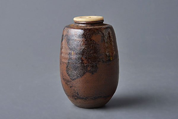 k375【和み】茶道具 時代 古瀬戸茶入 仕覆付 合箱 検 茶道具煎茶道具中国古玩台湾煎茶民藝美術品李朝高麗新羅清朝書道具の画像2