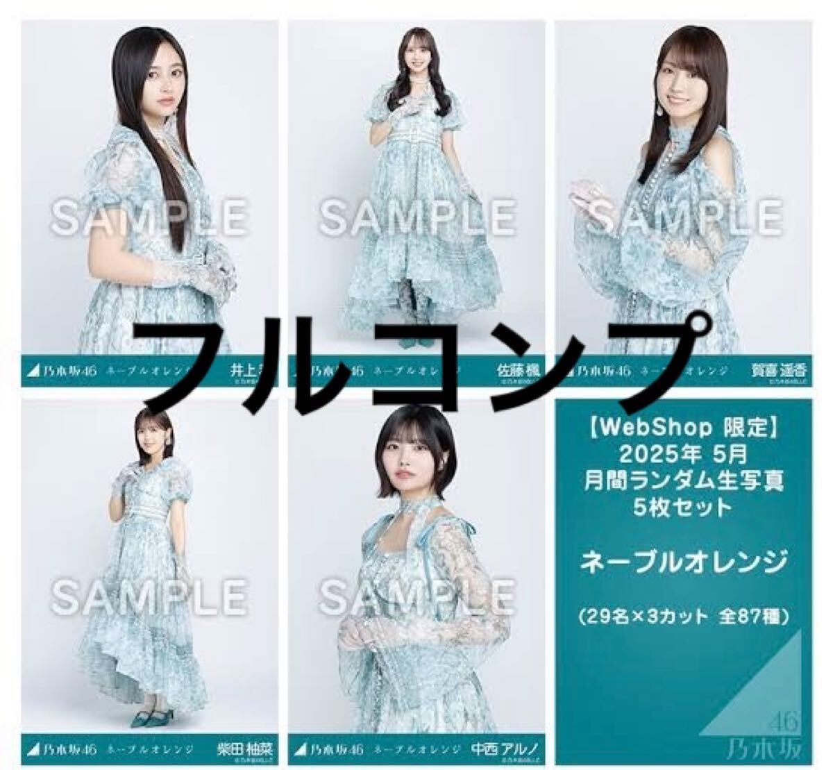 乃木坂46 生写真ネーブルオレンジ 29名フルコンプ 乃木坂46 生写真 ネーブルオレンジ 29名×3種 87種 フルコンプ