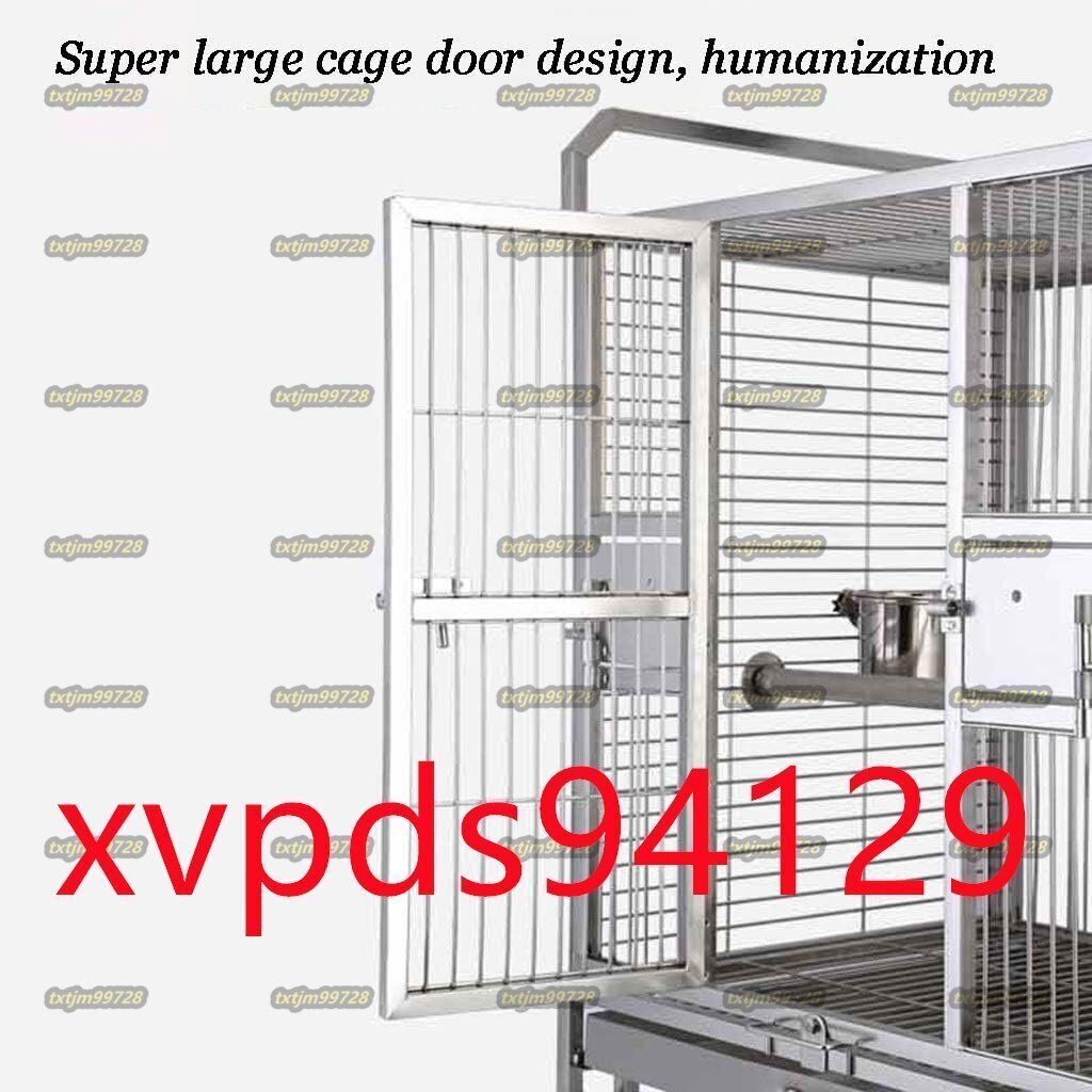  клетка для птиц * клетка роскошный . большой попугай клетка, средний двор голубь размножение клетка, квадратный. нержавеющая сталь сталь. клетка для птиц, с роликами .(56*49*90cm)