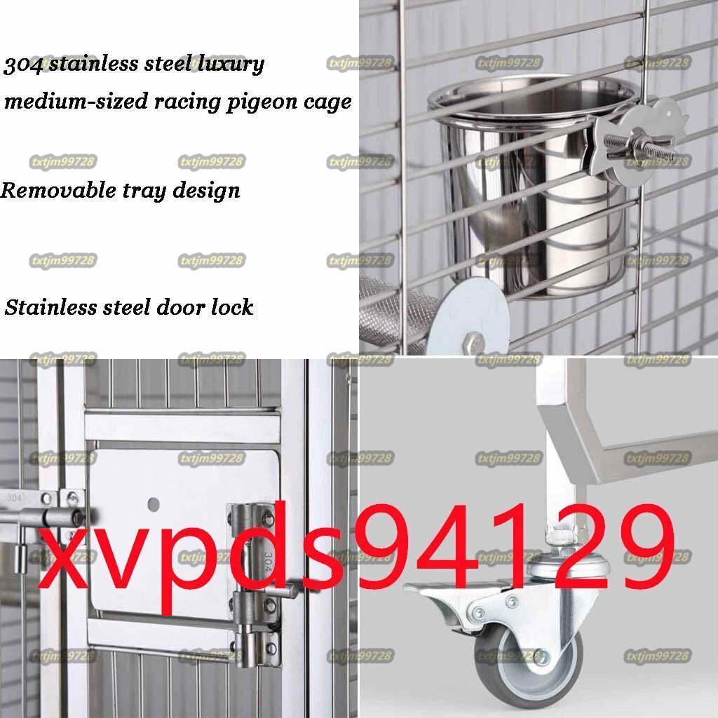  клетка для птиц * клетка роскошный . большой попугай клетка, средний двор голубь размножение клетка, квадратный. нержавеющая сталь сталь. клетка для птиц, с роликами .(56*49*90cm)