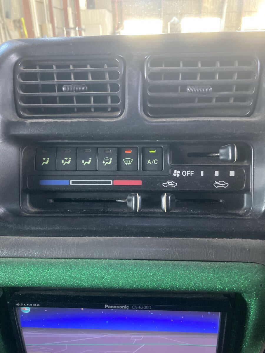 A 1型外し JB23W スズキ ジムニー エアコンスイッチ エアコンパネル ヒータースイッチ ボタン式 温度調整 風量調整 動作正常_画像8