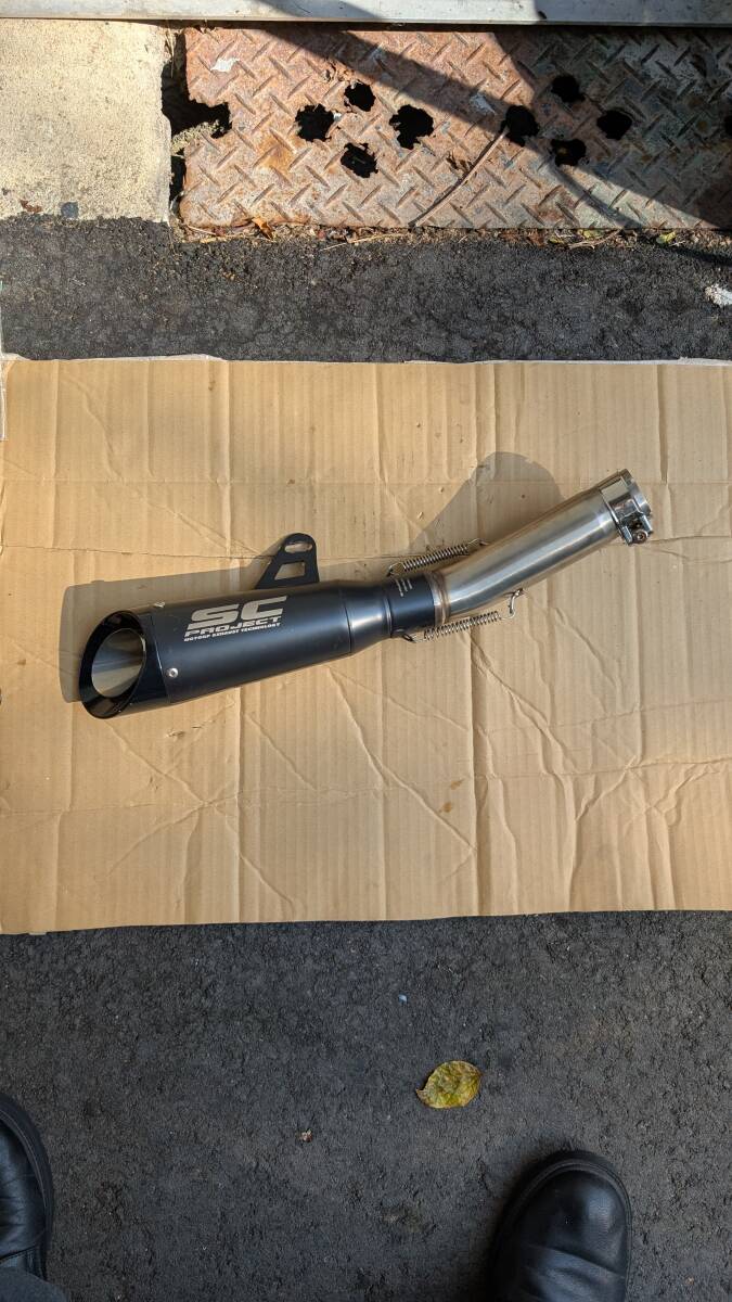汎用マフラー SC-Projectレプリカ 中間エキゾーストパイプ(マフラージョイント)付き 概要に詳細あり_画像4
