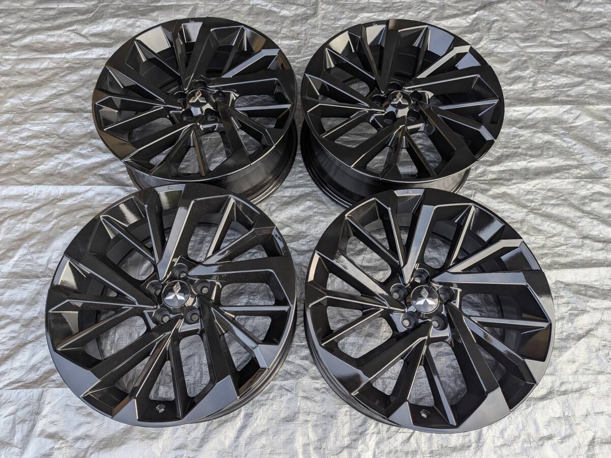 ミツビシ アウトランダー PHEV 純正 20インチ 8J +35 PCD114.3 黒塗装品 ホイール4本_画像1