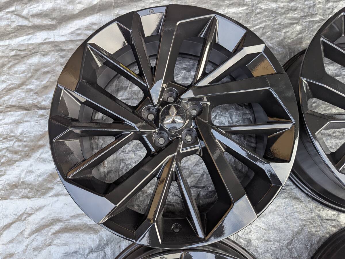 ミツビシ アウトランダー PHEV 純正 20インチ 8J +35 PCD114.3 黒塗装品 ホイール4本_画像4