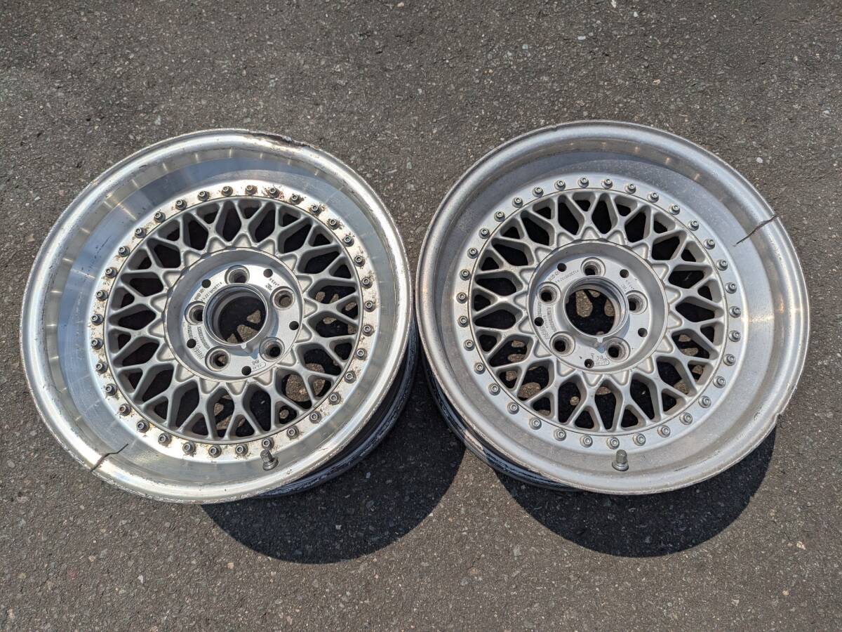 【4658】深リム BBS RS 16インチ 8.5J +14 PCD114.3 ホイール2本 RS247_画像1