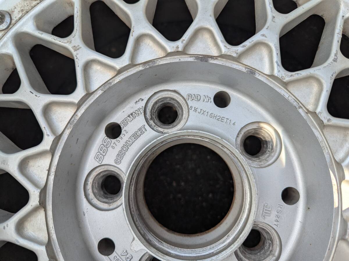 【4658】深リム BBS RS 16インチ 8.5J +14 PCD114.3 ホイール2本 RS247_画像4