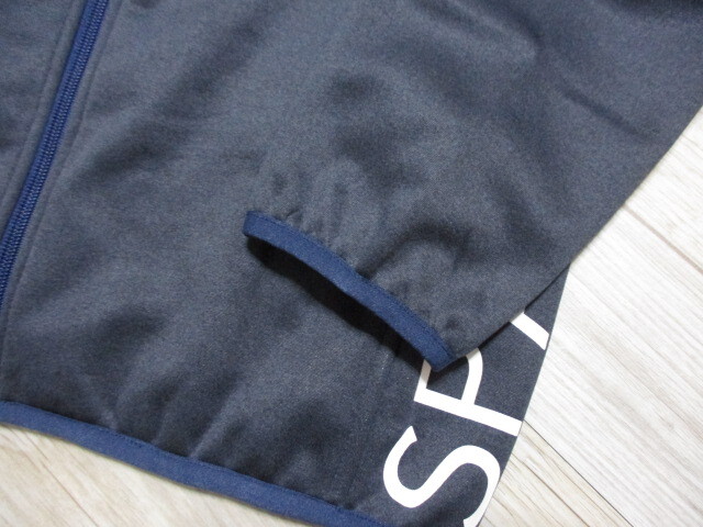 新品 男女兼用 140cm スパッツィオ Spazio スウェット ジップ パーカー 長袖 ジュニア キッズ 子供 私服 サッカー フットサル 紺 ネイビーB_画像9