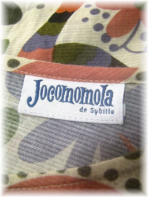 送料無料*ホコモモラ/Jocomomola*北欧風テキスタイル アニマル＆フラワー柄チュニックトップス/Aラインシルエット/コットンレーヨン/40_画像6