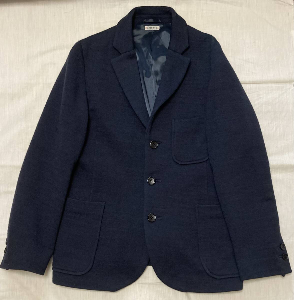 ★BLUE BLUE ウールジャケット ネイビー ブルーブルー_画像1