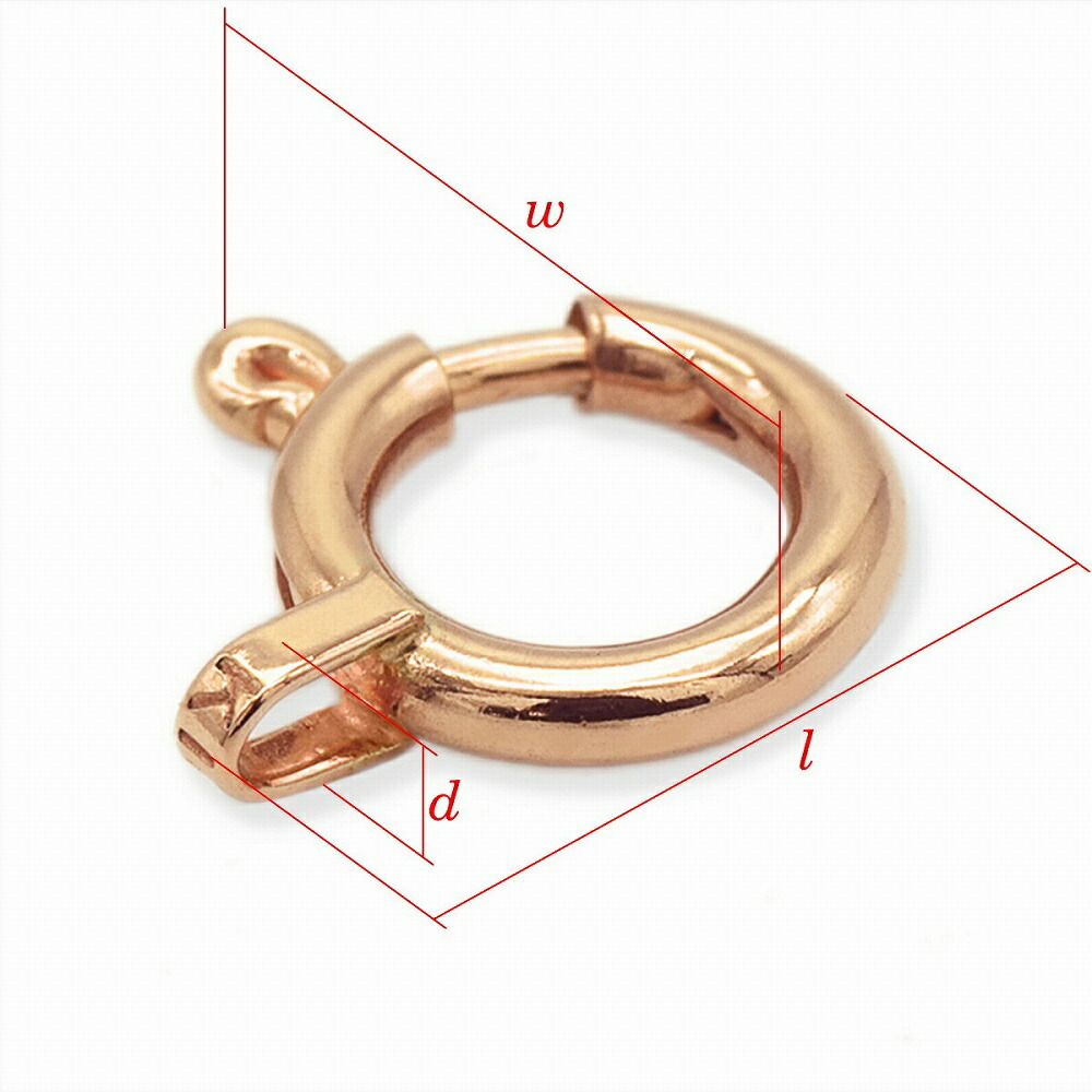 【1個売り】 留め具 18金 ピンクゴールド 引き輪 直径6.0mm ヒキワ クラスプ｜手芸用品 金具 飾り パーツ 部品 K18PG k18 18k 貴金属_画像6