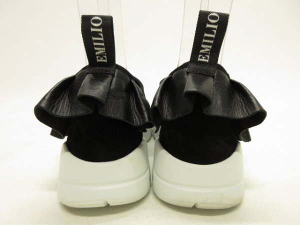 エミリオプッチ EMILIO PUCCI ★ 定価￥68200(税込)　フリル使い　ロゴ入り　デザインスニーカー◆サイズ39(25cm位)◆_画像4