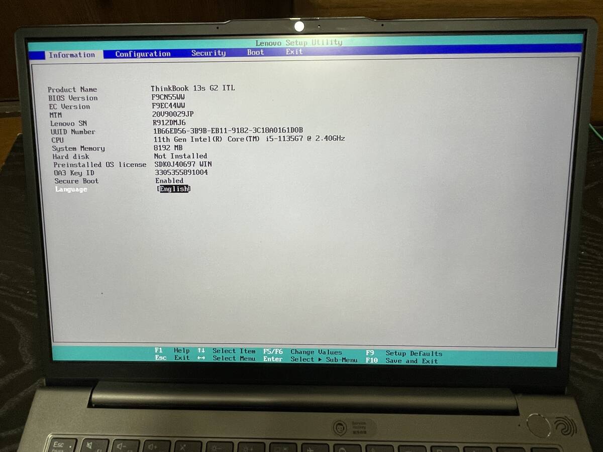 ThinkBook 13s G2 ITL Corei5-113567 8GBの画像4