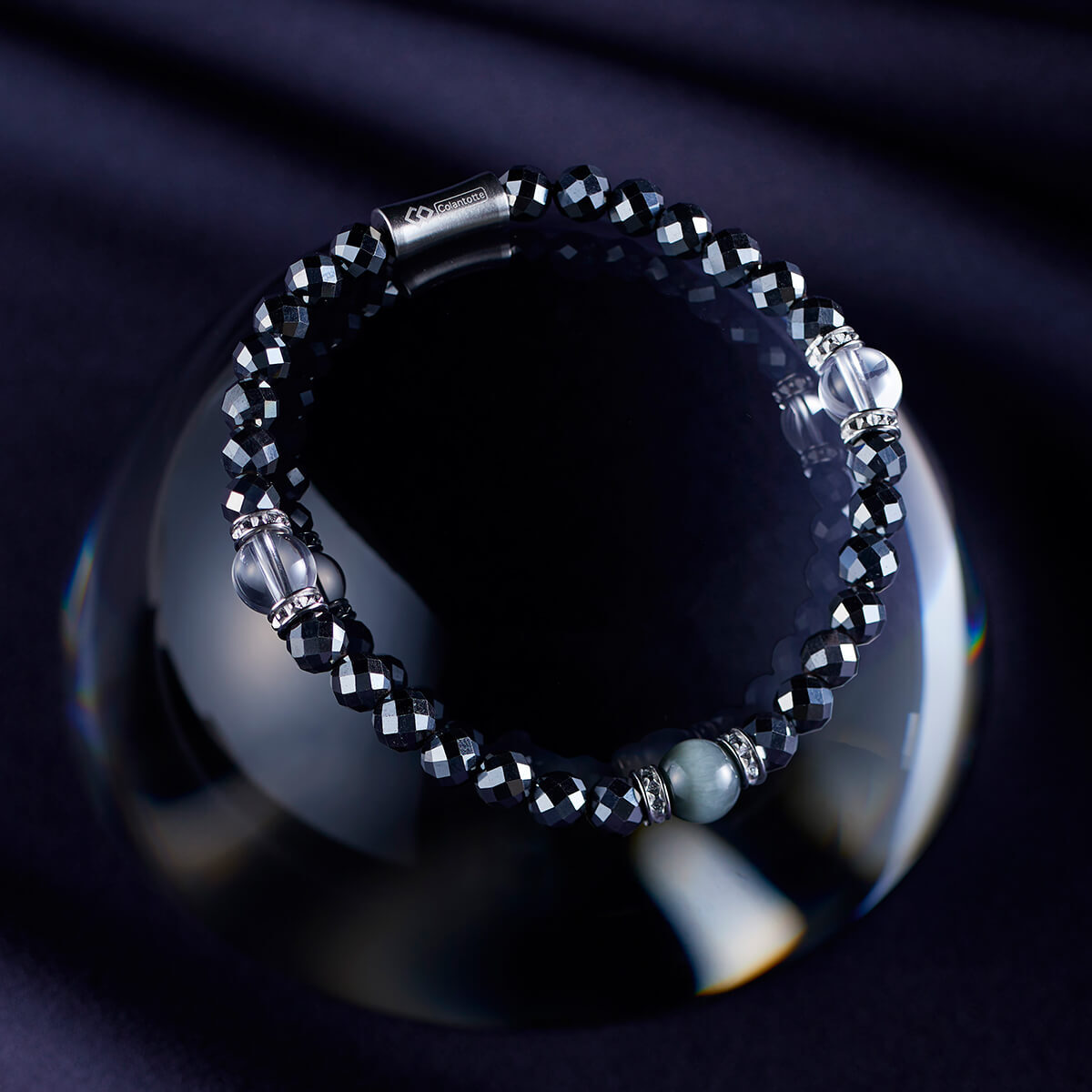 激安!!新品 未使用 NEW☆コラントッテ ループ LUCEα（ルーチェ アルファ)磁器と天然石の高スペック ブレスレット 18.5cm /DABAB2014_画像1