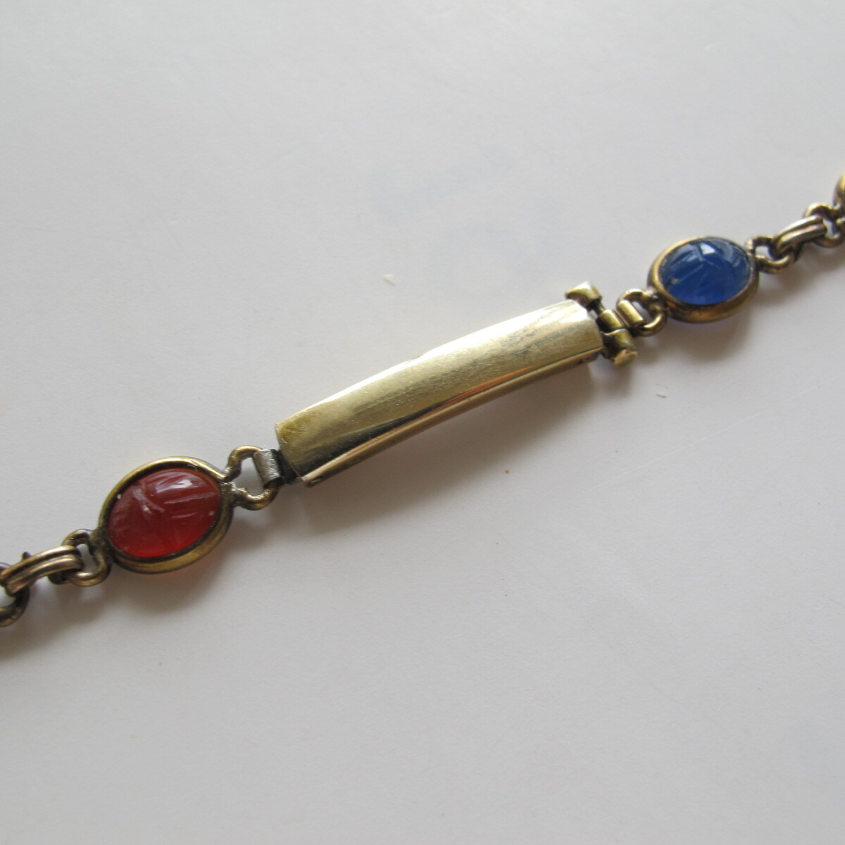 E3 アンティーク時計バンド アメリカHadley社製 スカラベ 金色 C型 金張りUSED_画像3