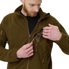HELIKON-TEX ジャケット ALPHA TACTICAL JACKET グリッドフリース BL-ALT-FG [ コヨーテ / レギュラー/Lサイズ ]_画像2