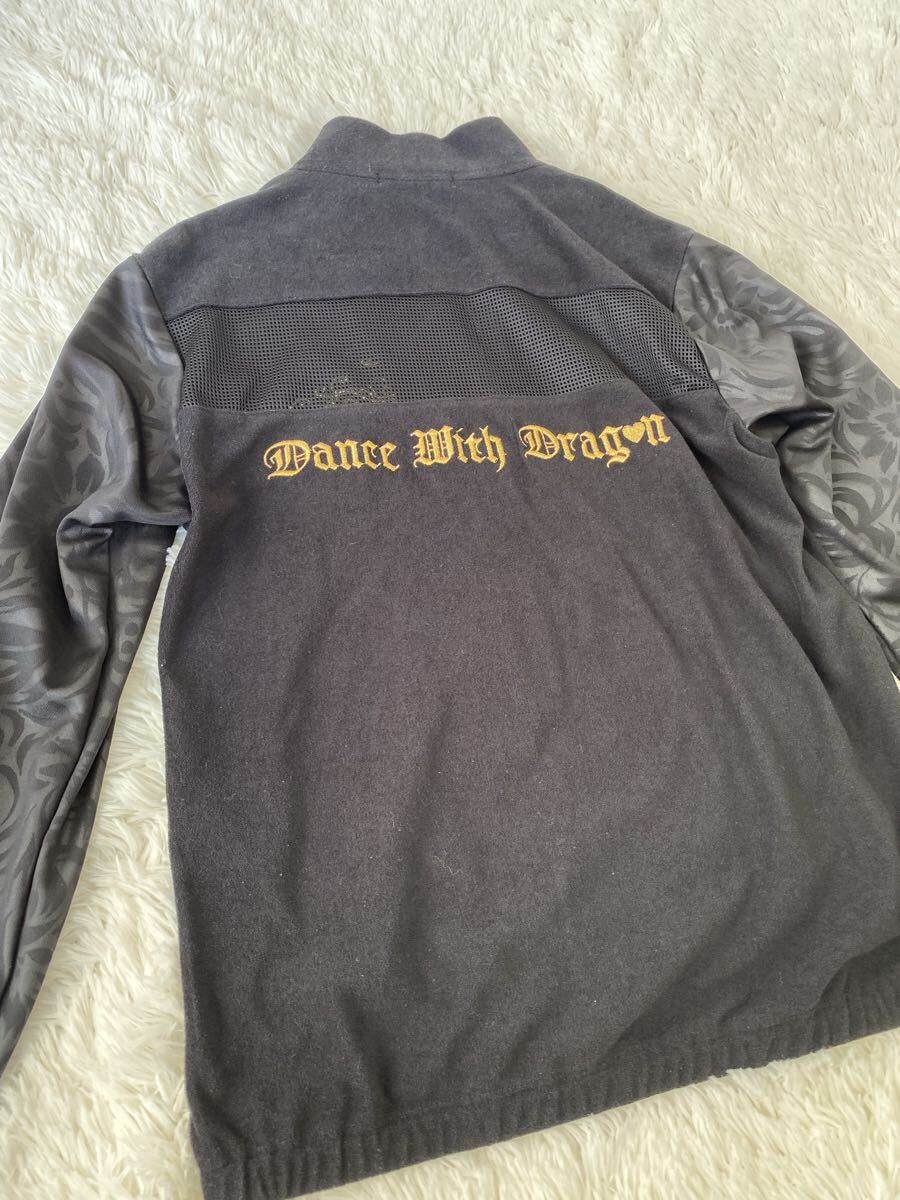 【美品】ダンスウィズドラゴン 黒色 M 長袖 ドラゴン刺繍 ゴルフウェアGOLF ゴルフウェア レディースゴルフ 黒 ジャケット ブルゾン_画像8