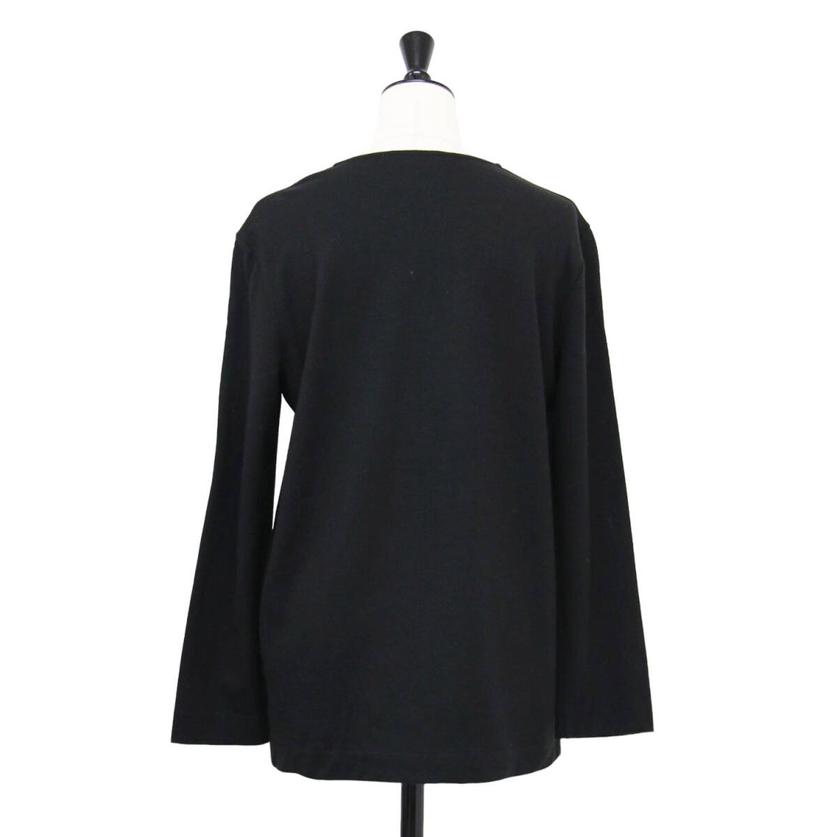 JIL SANDER Jill * Thunder cut and sewn черный чёрный размер :40(L) | шерсть джерси - трикотажный джемпер с длинным рукавом / футболка | тянуть over 