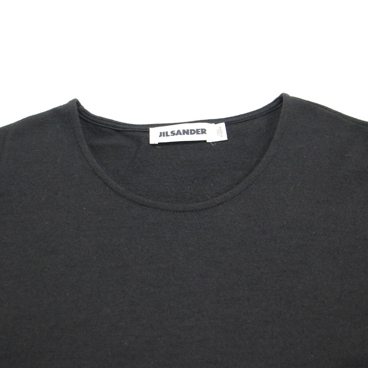 JIL SANDER Jill * Thunder cut and sewn черный чёрный размер :40(L) | шерсть джерси - трикотажный джемпер с длинным рукавом / футболка | тянуть over 