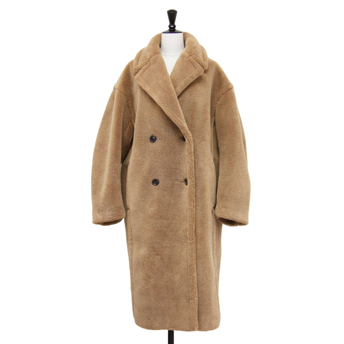 LE CIEL BLEU ルシェルブルー コート キャメル サイズ:36(S) | フェイク ムートン ビッグ コート | Faux Shearling Big Coat | ロング_画像1