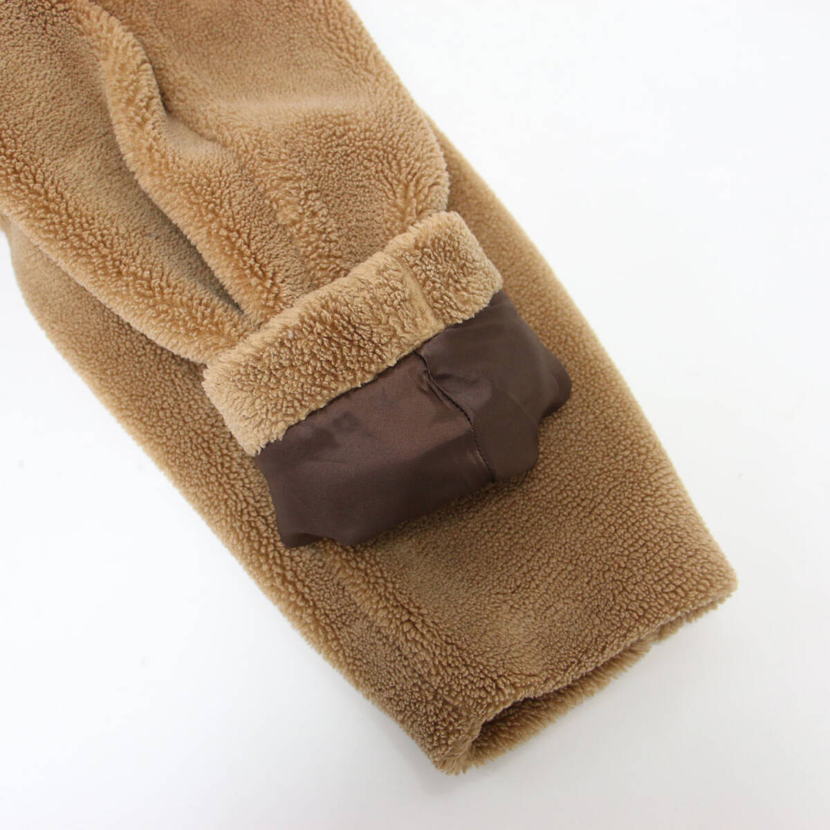 LE CIEL BLEU ルシェルブルー コート キャメル サイズ:36(S) | フェイク ムートン ビッグ コート | Faux Shearling Big Coat | ロング_画像6