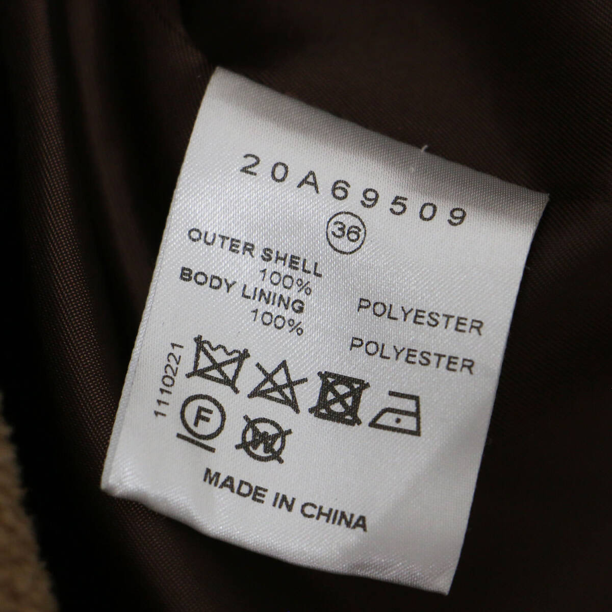 LE CIEL BLEU ルシェルブルー コート キャメル サイズ:36(S) | フェイク ムートン ビッグ コート | Faux Shearling Big Coat | ロング_画像9