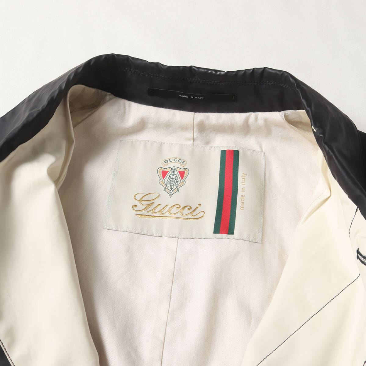 GUCCI グッチ コート ブラック 黒 サイズ:48 | ポリウレタンコーティング コットン ステンカラー コート (255662 Z3216) | アウター_画像3