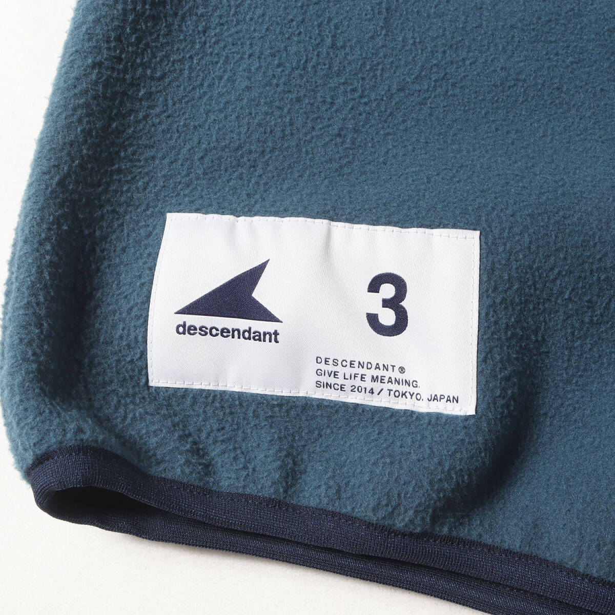 【美品】DESCENDANT ディセンダント シャツ ティール サイズ:3 | 23AW ヘンリーネック オーバーサイズ フリース シャツ