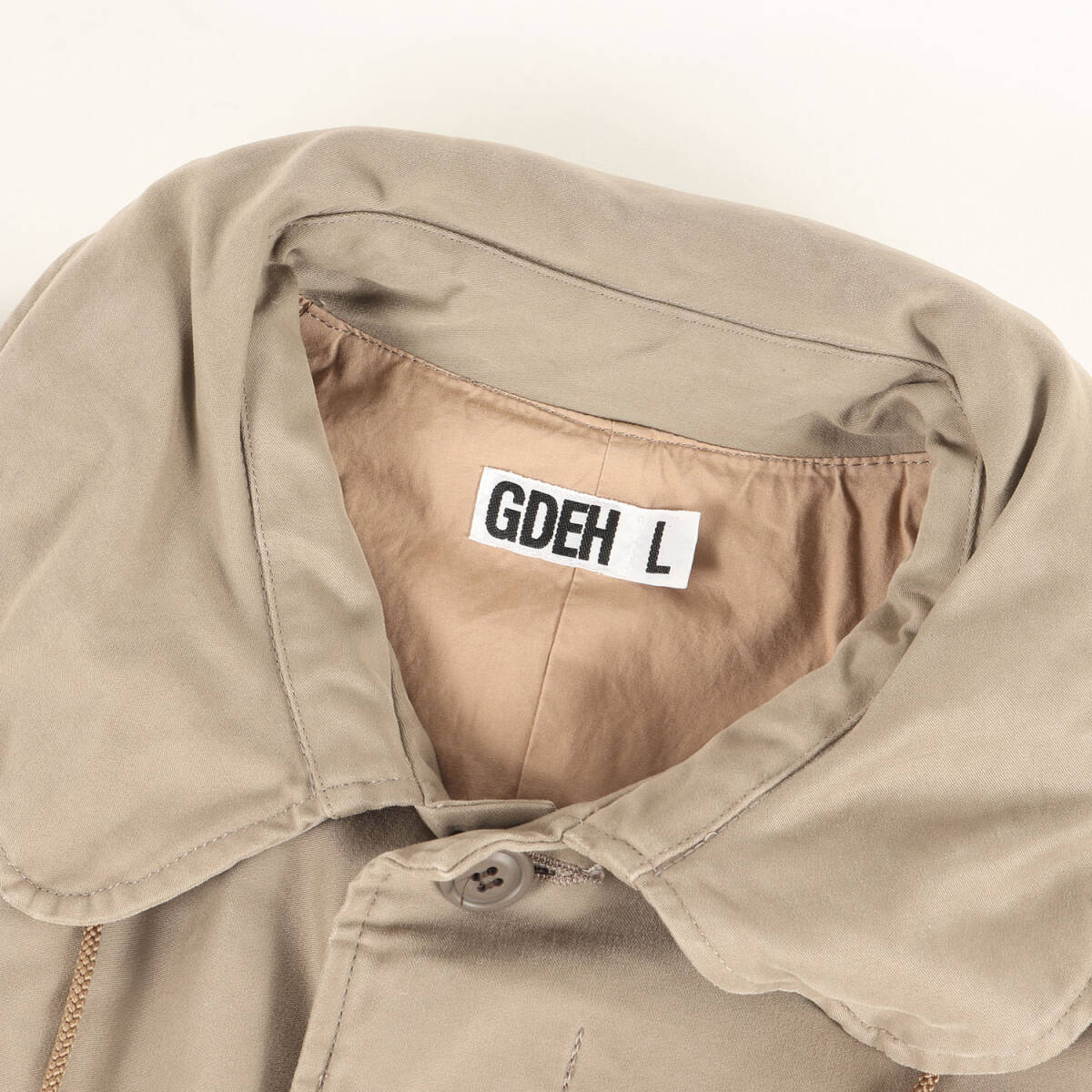 GOOD ENOUGH グッドイナフ ジャケット ベージュ L | 00s コットンサテン フィッシュテール キャトルジャケット | 00年代 アーカイブ_画像3