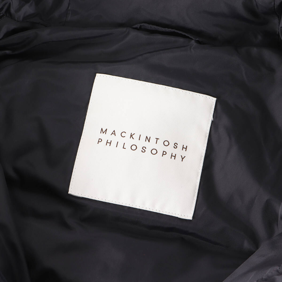 MACKINTOSH PHILOSOPHY マッキントッシュ フィロソフィー ジャケット ネイビー 40 | ストレッチナイロン フード付き ダウンジャケット_画像3