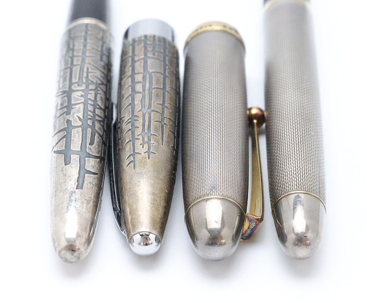 パイロット PILOT 万年筆 ペン先18K カスタム745,他 スターリングシルバー 計2点 (1点ネーム入り) ※筆記未確認 ◆おたからや【Y-PE01122】_画像5