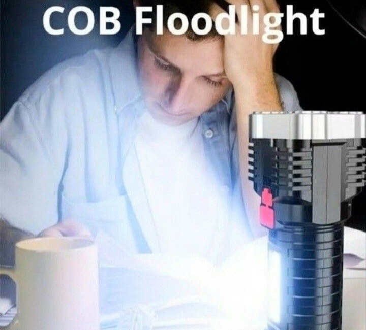 懐中電灯 5LEDハンディライト 高輝度 4200ルメーン COB搭載 USB充電式 防水機能 ブラック 新品！送料無料_画像3