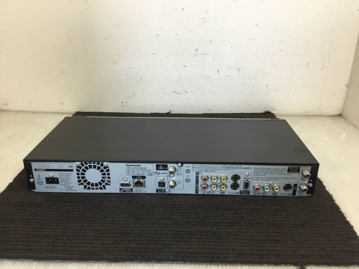 △ q 岐阜発/ パナソニック/ ブルーレイディスクレコーダー/ DMR-BW680/ 2010年製/ DVD読み取り確認/ 現状品/ R7.10/20 △_画像4