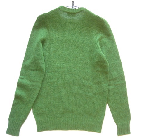 美品イタリア製!!スカリオーネ SCAGLIONE*クルーネック ウールニットセーター S 実寸M 緑 グリーン_画像7