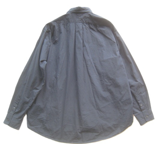 美品!!ベイフロー BAYFLOW*ワイドシルエット コットンボタンダウンシャツ 3 実寸M 紺 海上がりに着たい ネイビー_画像8