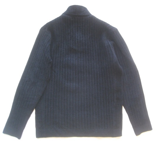 美品!!インターメッツォ INTERMEZZO*定価2.4万 ショールネック リブ編みモールニットセーター L 黒 ブラック ダーバン D'URBAN_画像8