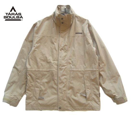 高級!!タラスブルバ TARAS BOULBA*ゴアテックス GORE-TEX 立ち襟ナイロンZIPジャケット L モカベージュ 釣り アウトドア OUTDOOR_画像1