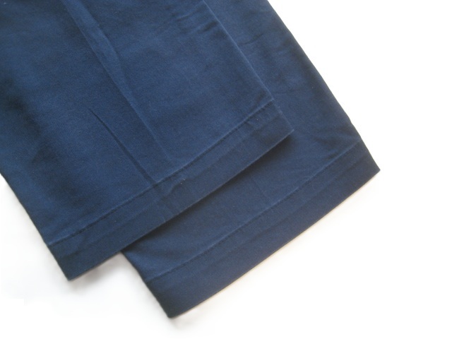 美品!!ベイフロー BAYFLOW*美シルエット ドローコード入り ストレッチコットンテーパードイージーパンツ 3 実寸M 紺 海上がりに着たい_画像8