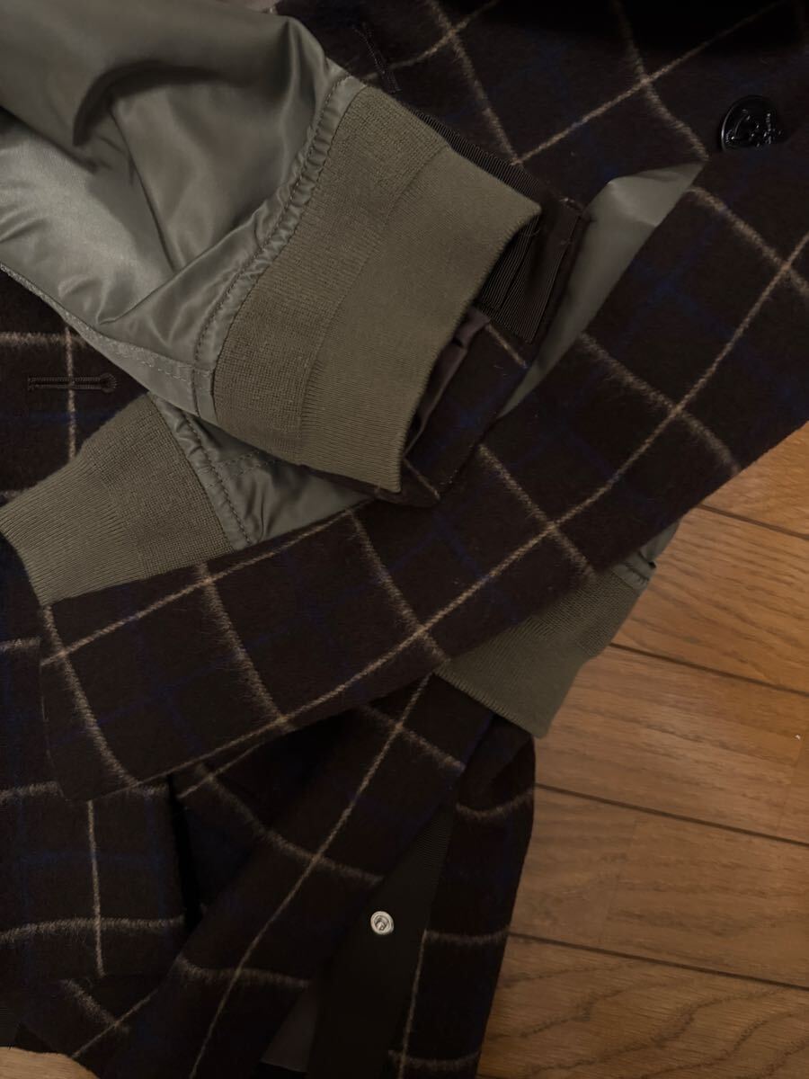 Sacai サカイ✰ コレクション美品クリーニング済　チェック　MA-1 コート Sacai サカイ✰ コレクション美品クリーニング済 チェック MA-1