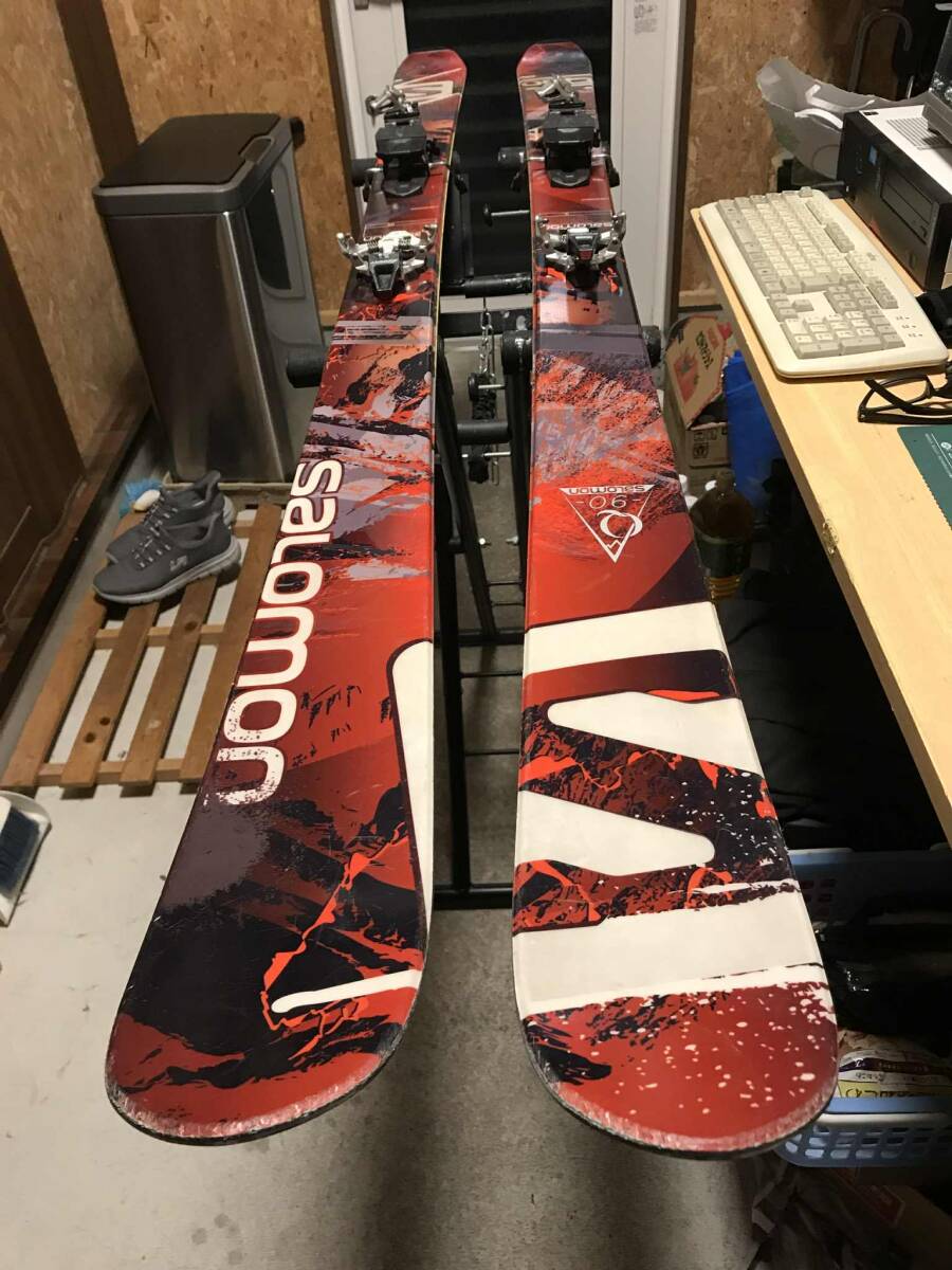 サロモン Q90 バックカントリー　130-89-117 177cm + DINAFIT ST ツアー用金具付　山スキー　パウダー　軽量_画像1