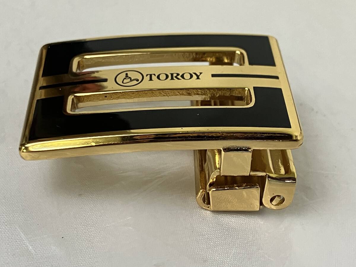 TOROY トロイ ベルト バックル 金/黒 ゴールド/ブラック レトロ 昭和_画像4