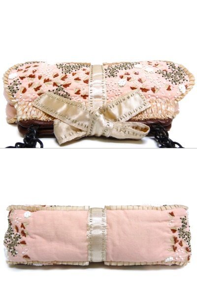 JAMIN PUECH ジャマン ピュエッシュ ハンドバッグ パーティーバッグ ビーズ 刺繍 ピンク H.P.FRANCE BIJOUX ☆_画像4