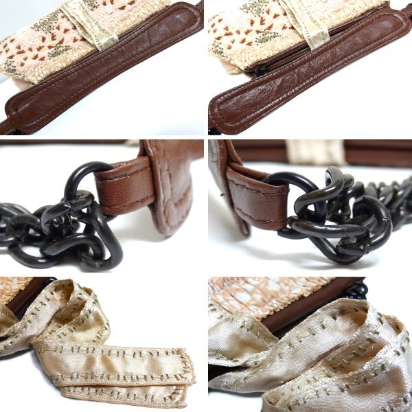 JAMIN PUECH ジャマン ピュエッシュ ハンドバッグ パーティーバッグ ビーズ 刺繍 ピンク H.P.FRANCE BIJOUX ☆_画像8