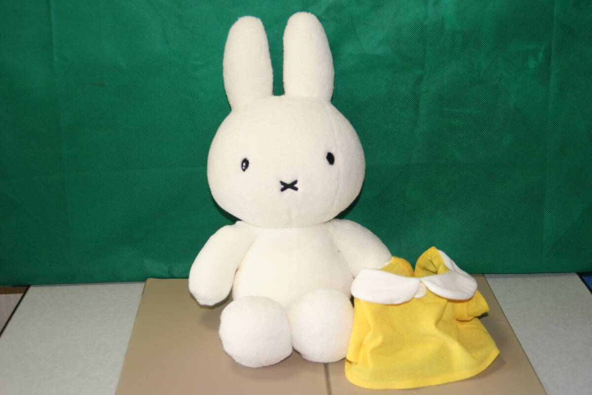 ミッフィー 黄色のワンピース ぬいぐるみ セキグチ製品 2000年 全長約46cm ペレット入り イエロー　ワンピース着脱可能_画像5
