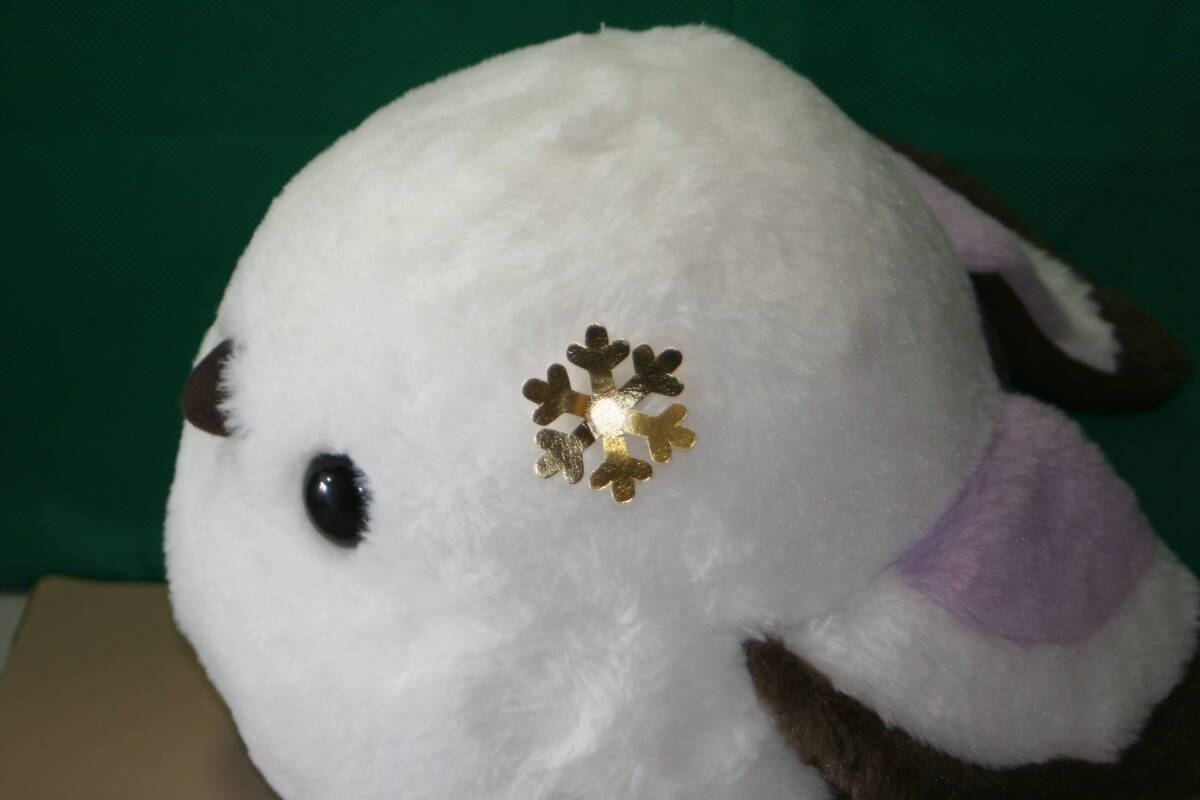 ふくふくシマエナガ 冬色びより 紫しまゑ JB ぬいぐるみ 約24cm×30cm 金の飾り 雪の結晶_画像8