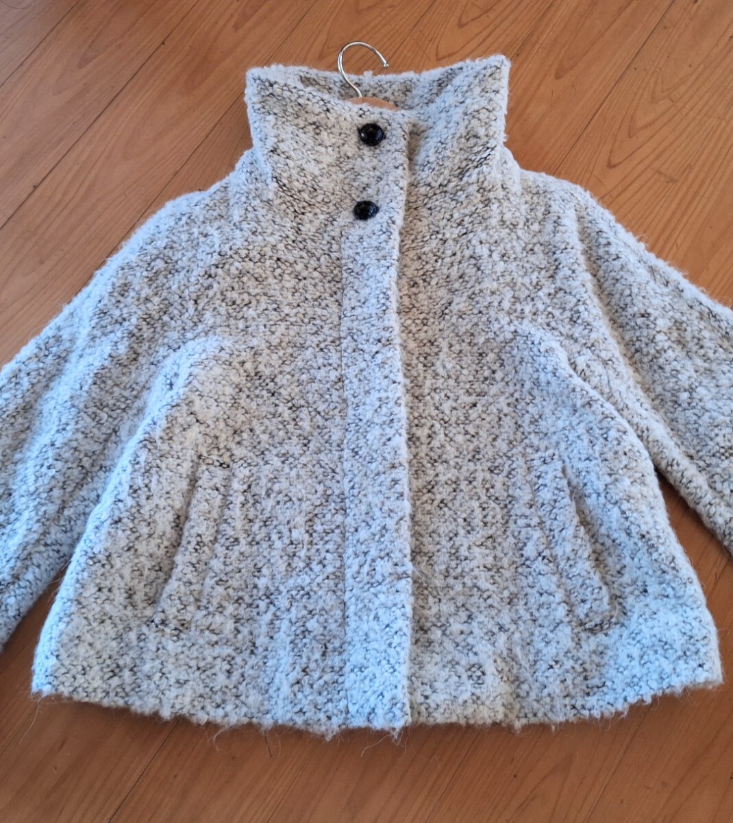 ★Brahmin ブラーミン　アルパカ羊毛混　あたたか　可愛いショートコート　ラメ入り　３８★_画像5